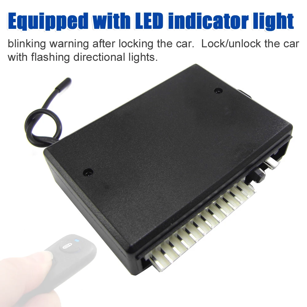 Sistema de entrada sin llave para coche con caja de Control, indicador LED y 2 mandos a distancia, Kit de cerradura de p