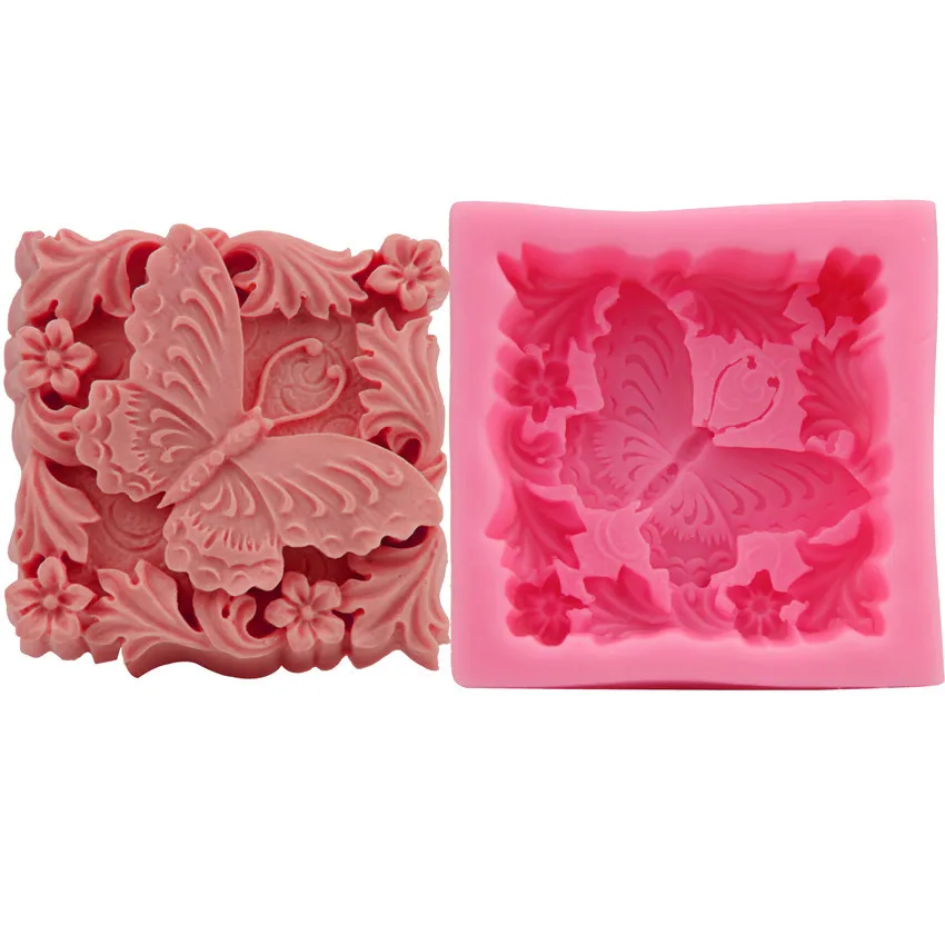 

New Butterfly Molds Non-Stick Fondant Sugar Jelly Jello Ice Lace Cake Decorating Tools Silicone Moulds