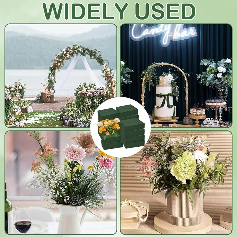 Floral Flower Foam Blocks for Flower Arrangements Green Plant Foam for Wedding Birthday Flower Arrangement Materials Supplies