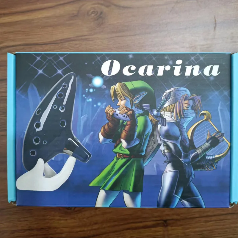 The Legend Of Zelda Ocarina Of Time 12-Hole Alto C Ceramic Flute Action Figures Strumenti Musicali Giocattolo Regalo