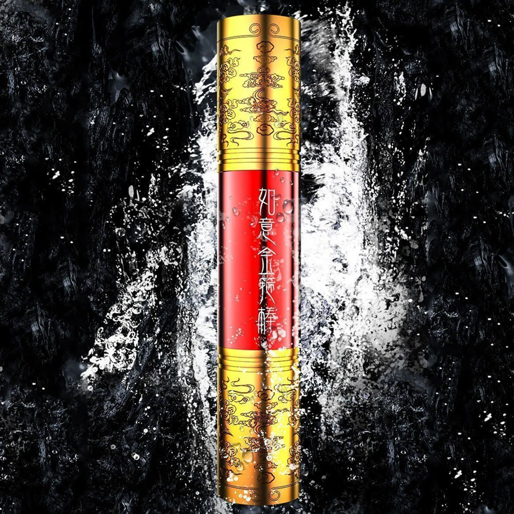 LED Ruyi Golden Cudgel Flashlight USB Charging Golden Cudgel Shape Torch 100LM Sun Wukong Pocket Torch 600mAh for Camping Hiking