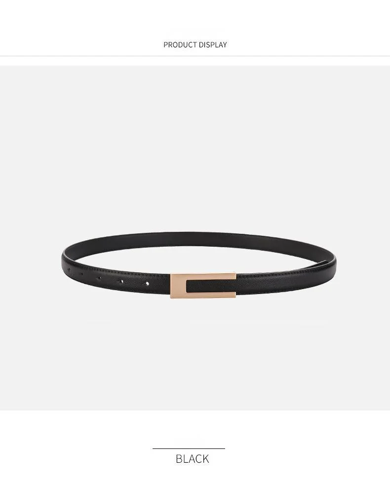 Ceinture fine en cuir pour femme ceinture polyvalente pour robe_voghion.com