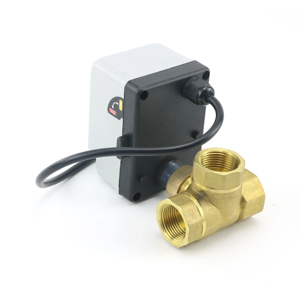 Vanne à Boisseau Sphérique Motorisée électrique En Laiton DN20 G3/4 12