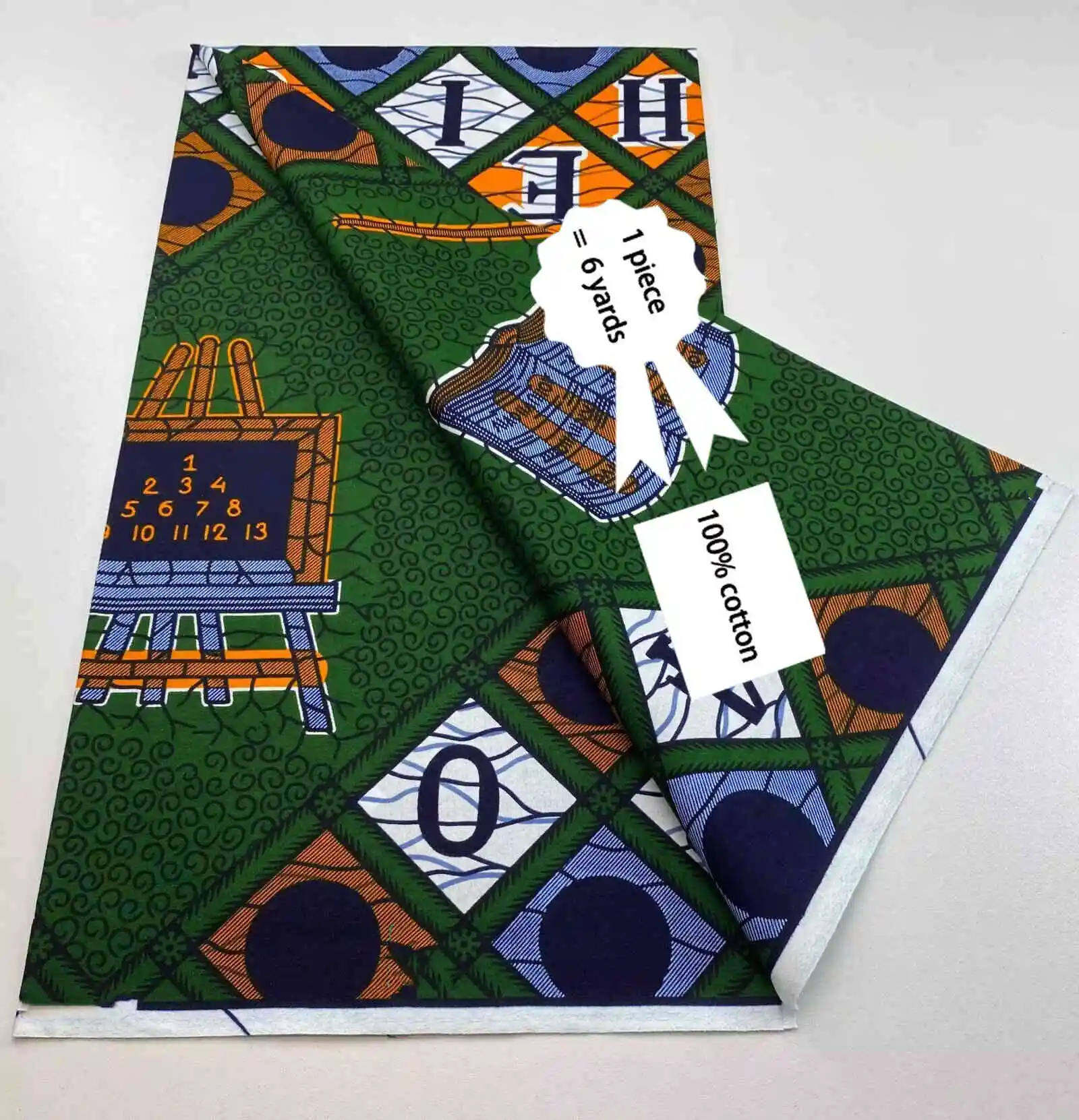 2025 100% Cotton Newest Block Real Wax Print Fabric African Ankara Wax Fabrics Soft Dutch Sewing Ghana Wax Fabric 2