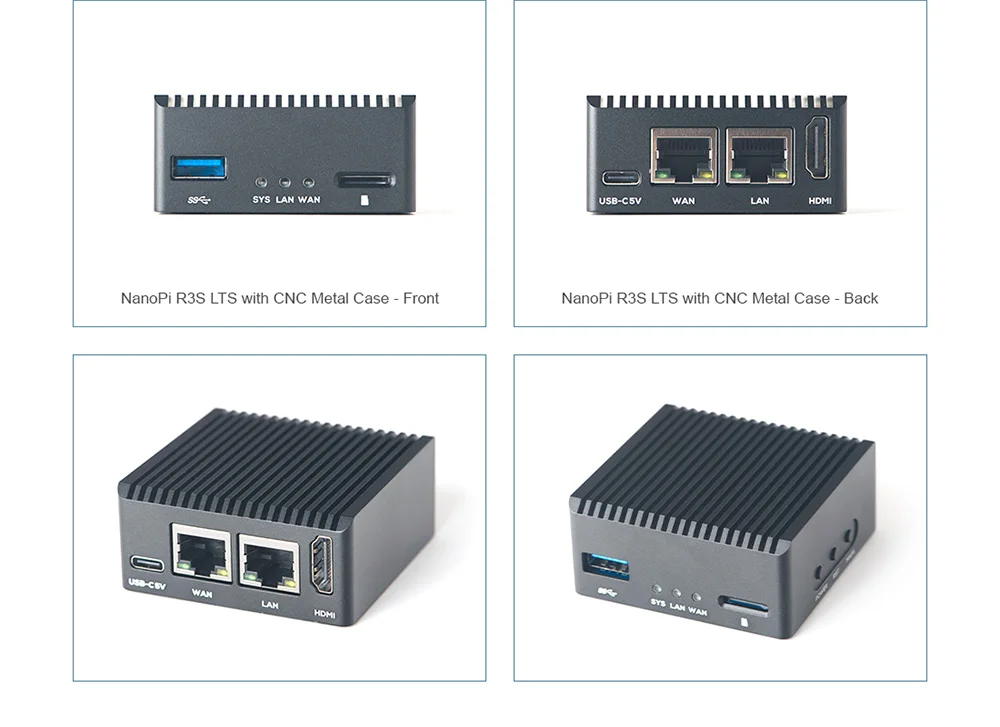 NanoPi R3S-LTS Router Dual-Gbps Ethernet Ports Rockchip RK3566 SoC 2GB LPDDR4X D