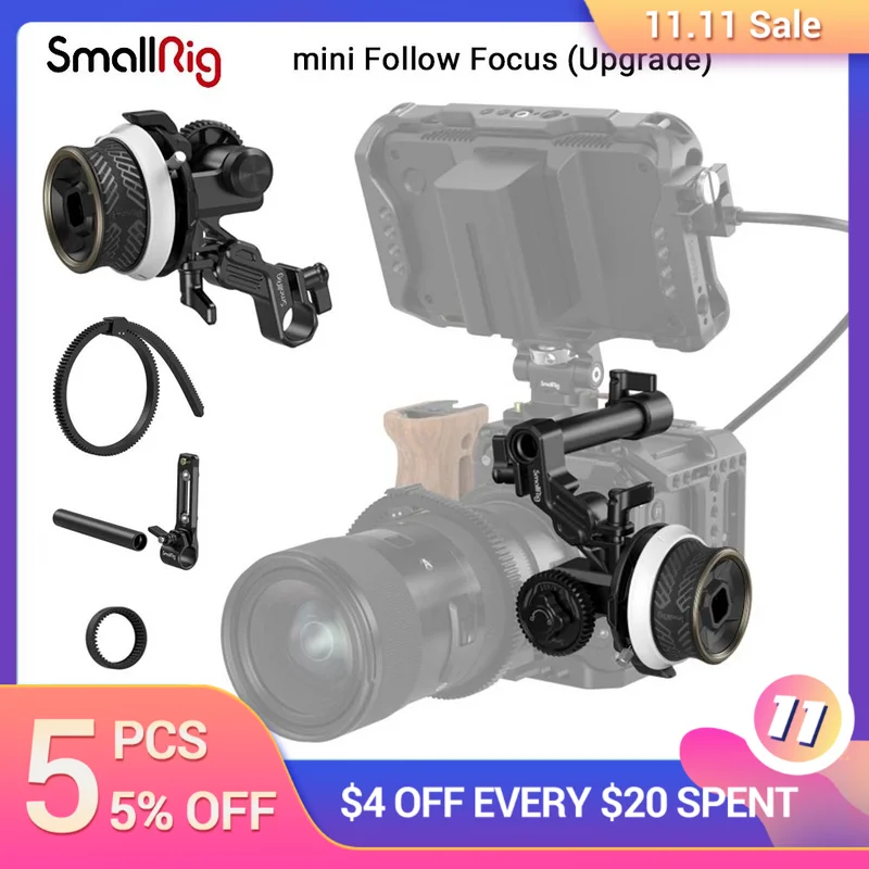 SMALLRIG Wireless Follow Focus Kit (Lite) Con Controller A Volantino E Motore Ricevitore, Stop A - Foto 8