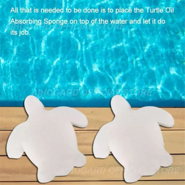 1Db Úszómedence Szűrő Szivacs Hatékony Olajszívási Papír Aranyos Teknős Alakja Tiszta Eszközök - Image 6
