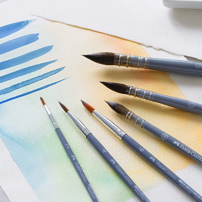 LIEBERGE Set 12 Pennelli Acrilici Premium | Senza Perdita Di Pelo | Per Acquerello, Olio E Gouache | Con Custodia Regalo