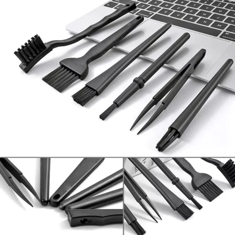 6pcs/set Anti-static Brush Set Cleaning Brush Tool Kit for Mobile Phone Tablets B2RC