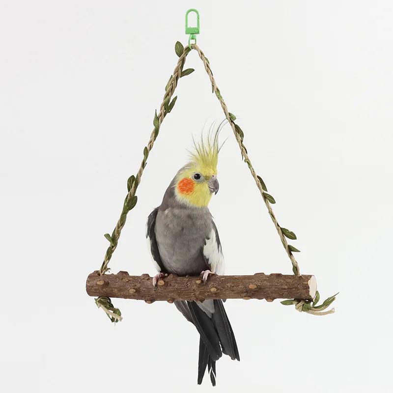 Pepper wood parrot swing toy bird cage swing special hanging ring parrot decompression toy parrot toy bird toy bird swing toy