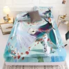Frozen Princess Elsa Fitted Sheet 100% Polyester Bedding Set With Pillowcase Suitable For Children And Adults Anime Kawaii 4