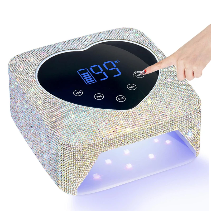 ラインストーンネイルランプ 72 ワットコードレス充電式 UV ネイル