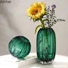 Simulated Cactus Green Glass Vase Hydroponic Flower Pots Decorative Flowers Arrangement Desk Decoration Cactus Shape Vases 1