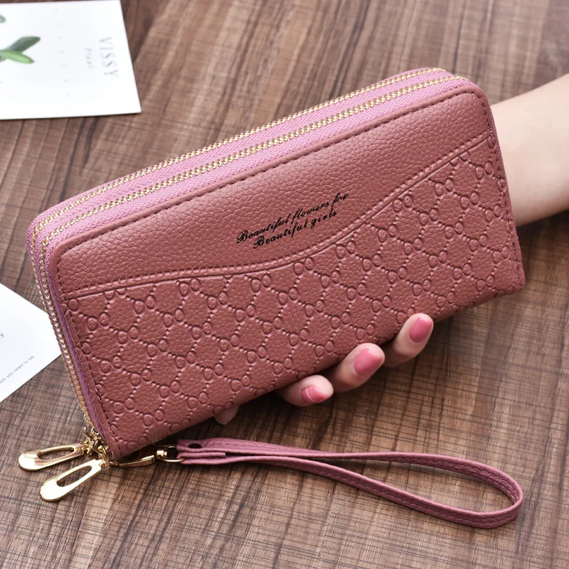 Women Wallet Long Style Large Capacity Double Zipper Clutch Wallet Female Double Layer Handbag Purse Card Holder