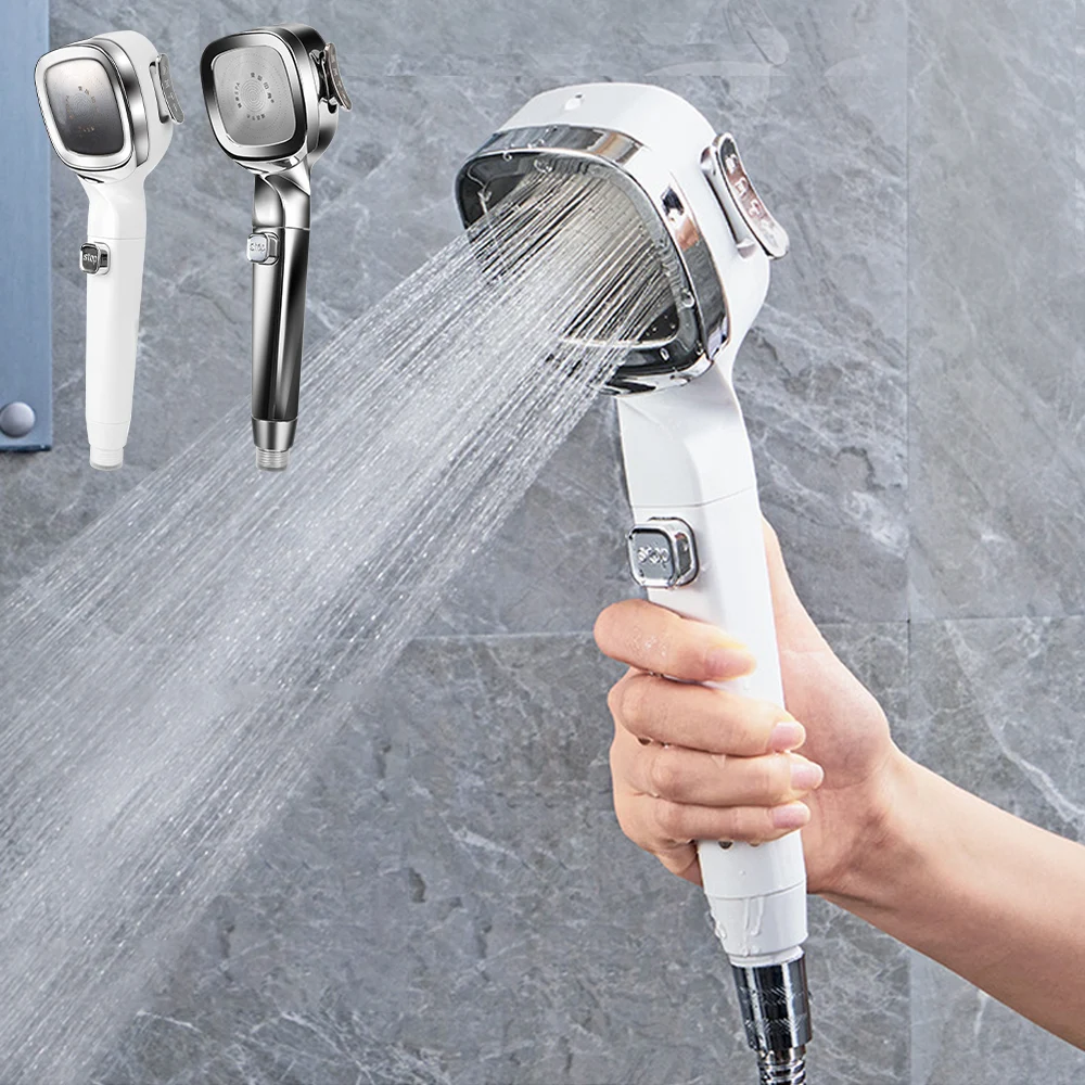 Adjustable With Switch Water Saving Shower Nozzle Bathroom supplies High Pressure Shower Head 4 Modes