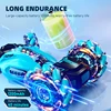 RC Stunt Car Remote Control Car Watch Hand Gestures 4WD 360° Rotating Off-road Climbing Exhaust Blowtorch Music Toy For Children 4
