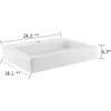 24x18 inch ceramic container sink above countertop, rectangular bathroom countertop, bathroom sink bowl basin with faucet hole 5