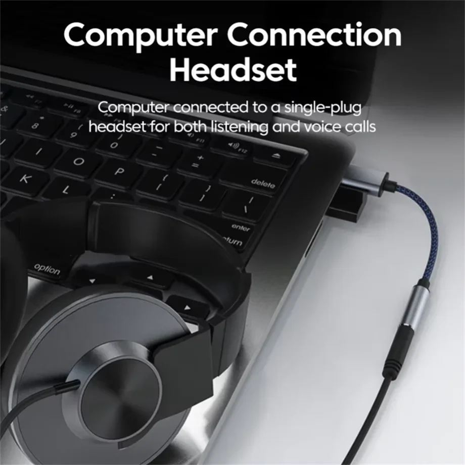 USB To 3.5mm Jack Audio Adapter USB-A To 3.5mm TRRS USB Audio Jack Adapter Headset External Stereo Sound Card for PC Laptop