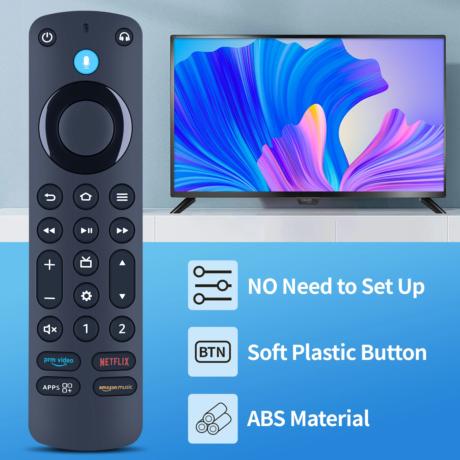 Amazon Fire TV Alexa Remote Pro용 새로운 음성 원격 제어(APP 포함) Amazon Music