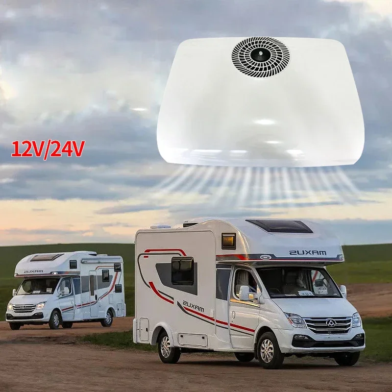 Fast Cooling Dc Supply Heavy Truck Turbo Inverter Compressor Electric Car Air Conditioner 12V/24V 1800W Cooler