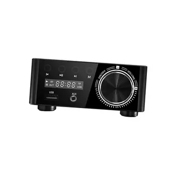 디지털 파워 앰프 MP3 듀얼 채널 클래스 D, 상점 홈 시어터 HiFi 스테레오 앰프 스피커 수신기, 전원 어댑터 포함, EUR
