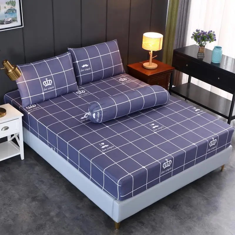 Non-slip Bed Single Piece Simmons Protective Cover Mattress Cover Bedspread Bed Skirt Dust Cartoon Shooting Star Pattern mattress cover
