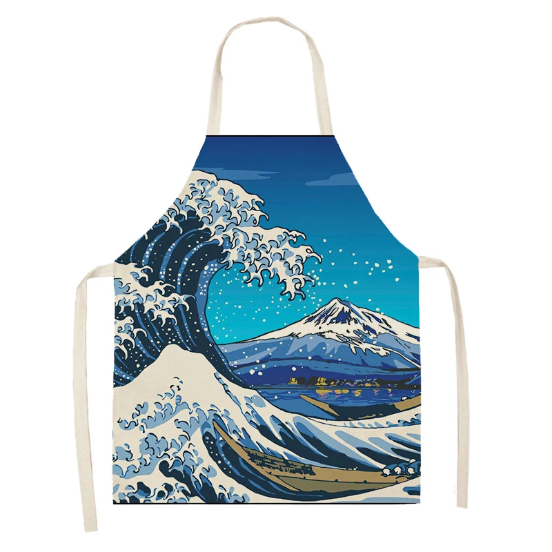 Women's kitchen apron Gorgeous patterns Restaurant chef barber barman apron Waterproof apron for menand child painting apron 6