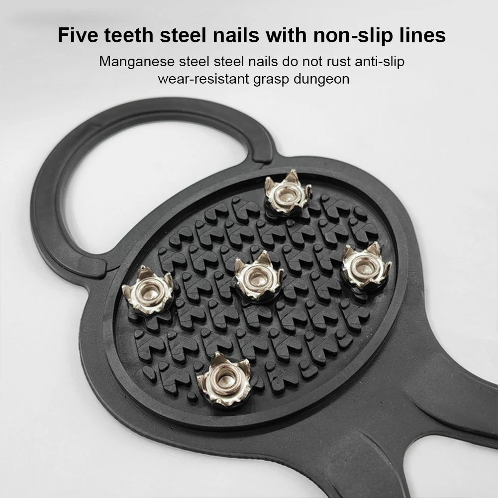 5/8 Teeth Snow Ice Claws Non-Slip Walking Cleat Ice Grippers Winter Ice Cleats Ice Crampons for Walking On Snow