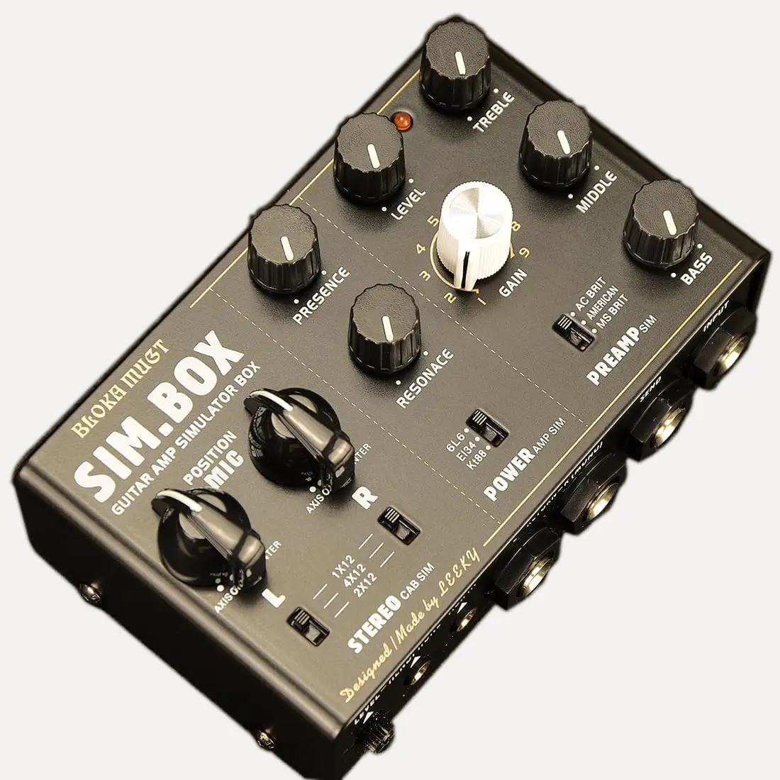 DI Box Effect Pedal By Leeky ,Preamp Simulator Pedal,Power Amp Sim Pedal,Stereo Cab Simulator Guitar Pedal for Electric Guitar