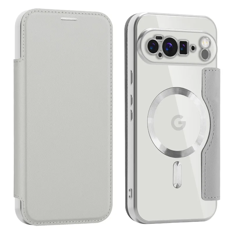 Luxury TPU Flip Card Holder Leather Phone Case with MagSafe Magnetic Wireless Charging Feature