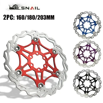 SNAIL Freno A Disco Rotore MTB Bicicletta Rotore Galleggiante Dissipazione del Calore 140/160mm rotore In Acciaio Inox 180/203mm Accessori Per Il Ciclismo