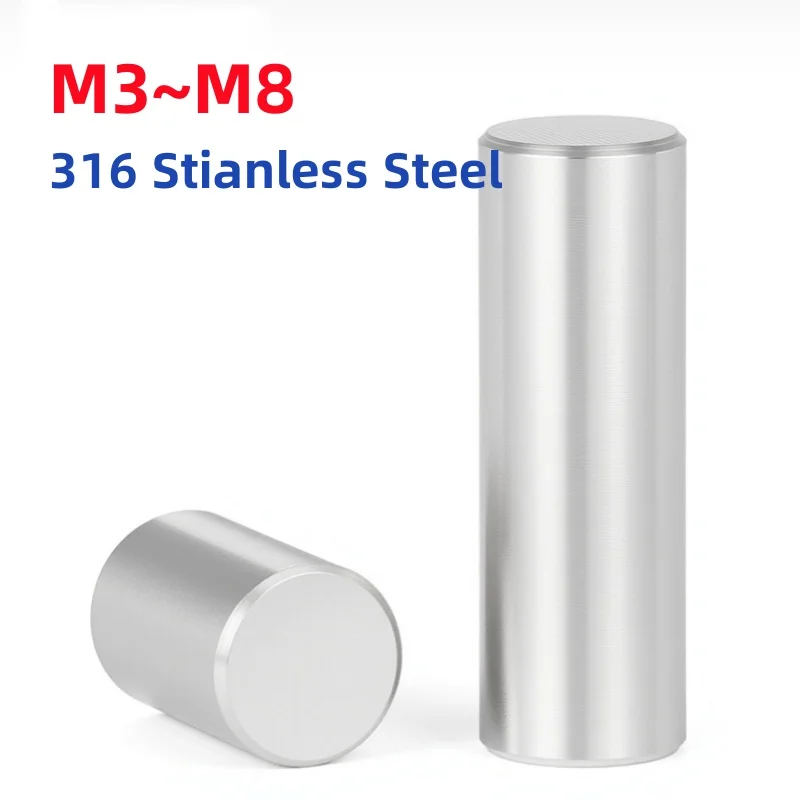 M3 M4 M5 M6 M8 316 Stianless Steel Cylindrical Locating Dowel Pin Metal Fixing Shaft Lock Pins Round Bar Solid Rod