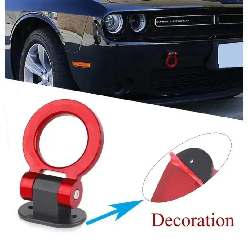 ABS Car Styling Trailer Hooks Sticker Decoration Car Auto Rear Front Trailer Simulation Racing Ring Vehicle Towing Hook