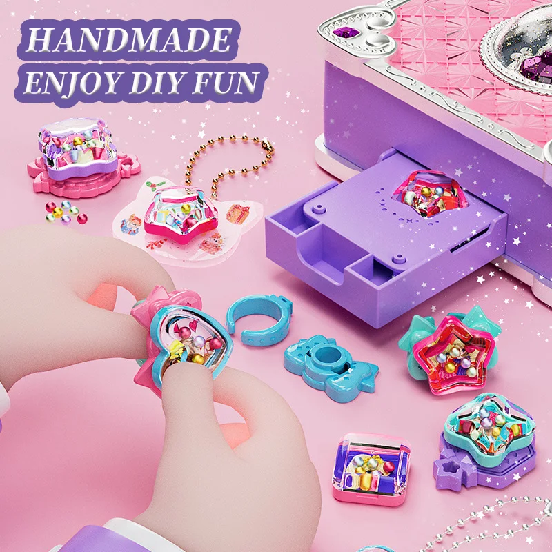 DIY Sticker Mark Beauty Fashion Toys Princess Magic Book Creative Handmade 3D Sticker Machine Game Party Gift for Girl Kids