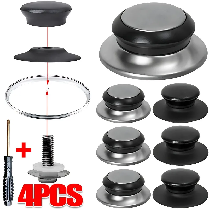 4/1PCS Replacement Knob Handle For Glass Lid Knob Handle Stainless