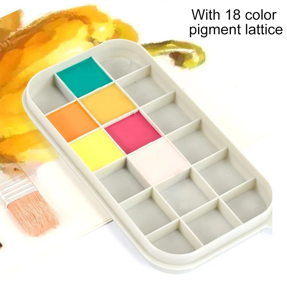 OIAGLH 16 Hole Holder Pigment Tray Paint Brush Washer Gouache For  Watercolor Drying Basin Practical Student With Lid Palette School 