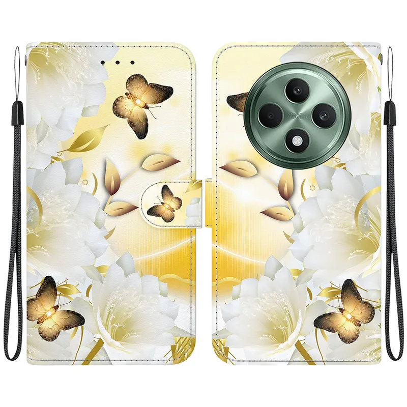 Reno Series Leather Flip Wallet Case with Magnetic Stand and 3D Pattern
