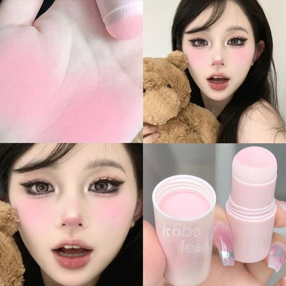Double-Ended Blush Stick Sponge Fard Facciale Waterproof Brightening Face Contouring Shadow Fard Tint Cheek Cosmetici Coreani