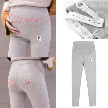 허리 조절 가능한 임산부 레깅스, 임산부 의류 바지, Ropa Mujer Embarazada Premama Enceinte, 소프트 슬림