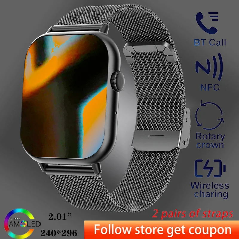 2024 Nuovo Per Huawei Xiaomi Smartwatch Uomo Donna Bluetooth Call Impermeabile Non Invasivo Monitoraggio Della Glicemia Smartwatch Sportivo