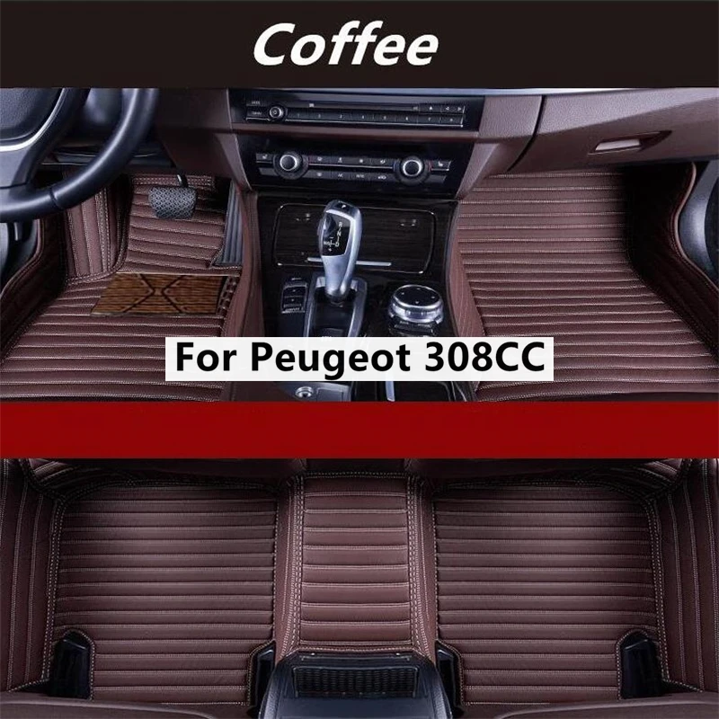 

Transverse grain Custom Custom Car Floor Mats For 2012 Peugeot 308CC Auto Accessories Foot Carpet