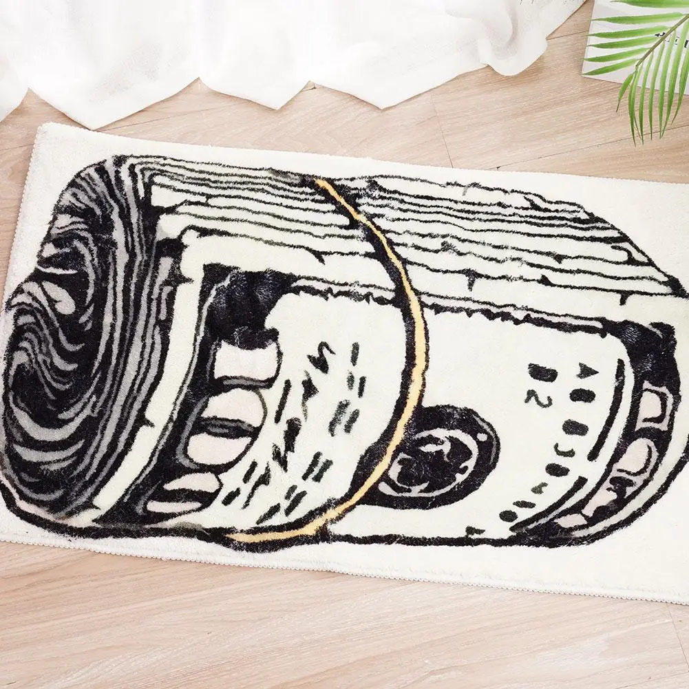 Creative US Dollars Carpet Bedroom Bedside Plush Mat Fashion Modern Living Room Carpet Cloakroom Fluffy Rug Home Decoration
