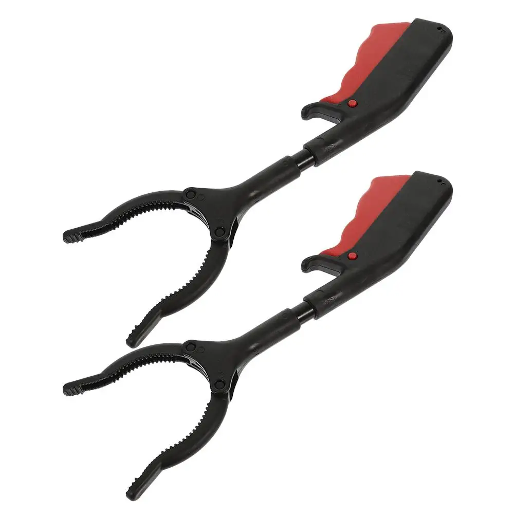 2 Pcs Garbage Picker Grabber Tool Short Grabbers Trash Collection Stick Walking Cane Durable Plastic Precision