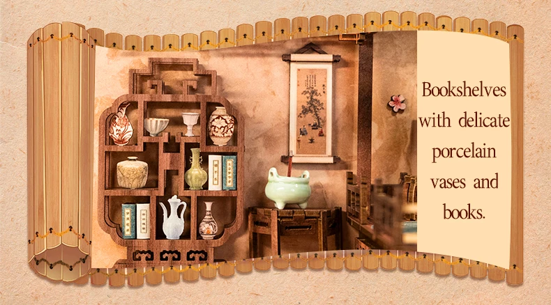 DIY Eternal Bookstore Book Nook | Book Shelf Insert | Miniatures Decoration  Gift