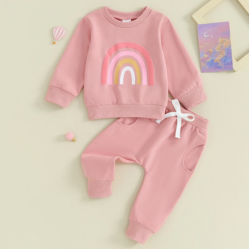 Toddler Rainbow Sweater & Pants Set 2