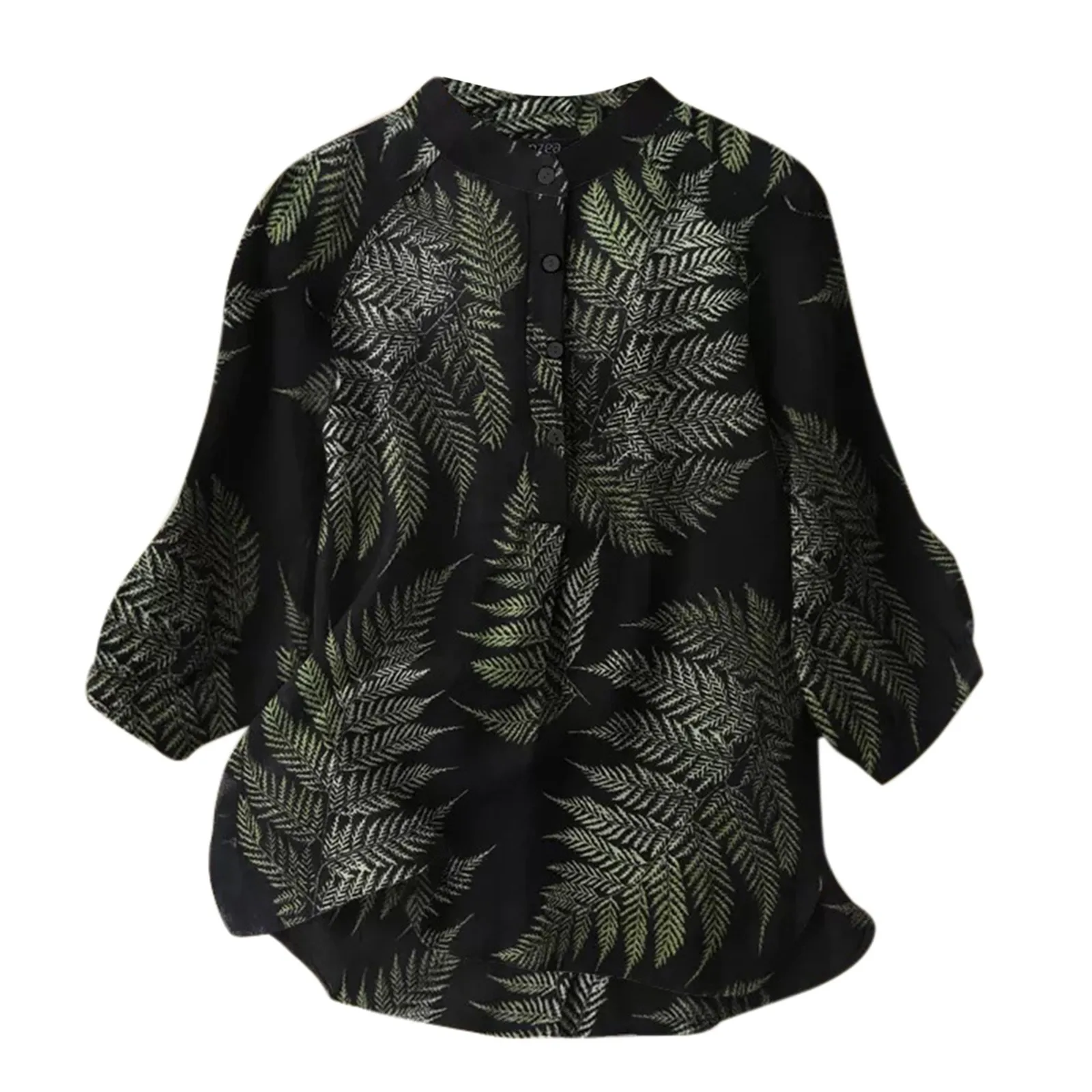 Chemisier boutonné vintage en coton et lin – Haut ample pour le printemps