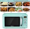 Retro Countertop Microwave Oven, 0.9Cu.ft, 900W Microwave Oven, with 5 Micro Power, Defrost & Auto Cooking Function, LED Display 4