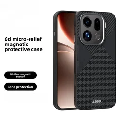 Sleek Carbon Fiber Magnetic Phone Case with Metal Lens Protection - OPPO Reno14 (ZY - T2)