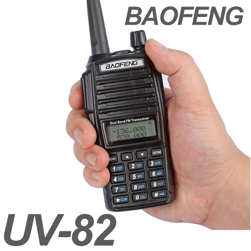 

walkie talkie baofeng uv-82 dual band VHF/UHF 136-174/400-520MHz Double PTT 5W ham two way radio uv82 FM Ttransceiver UV 82