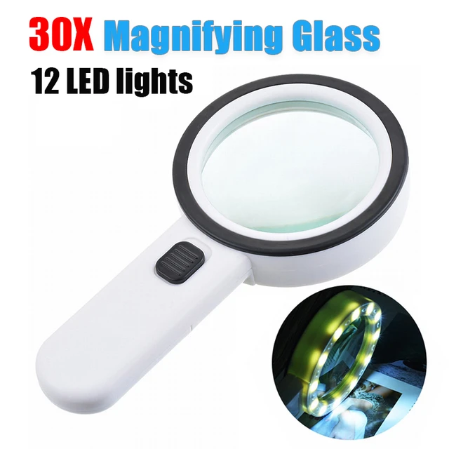 Rechargeable hand-held/Standing Magnifying Glass with Light for Reading  Inspection Jewelry, Exploration - AliExpress